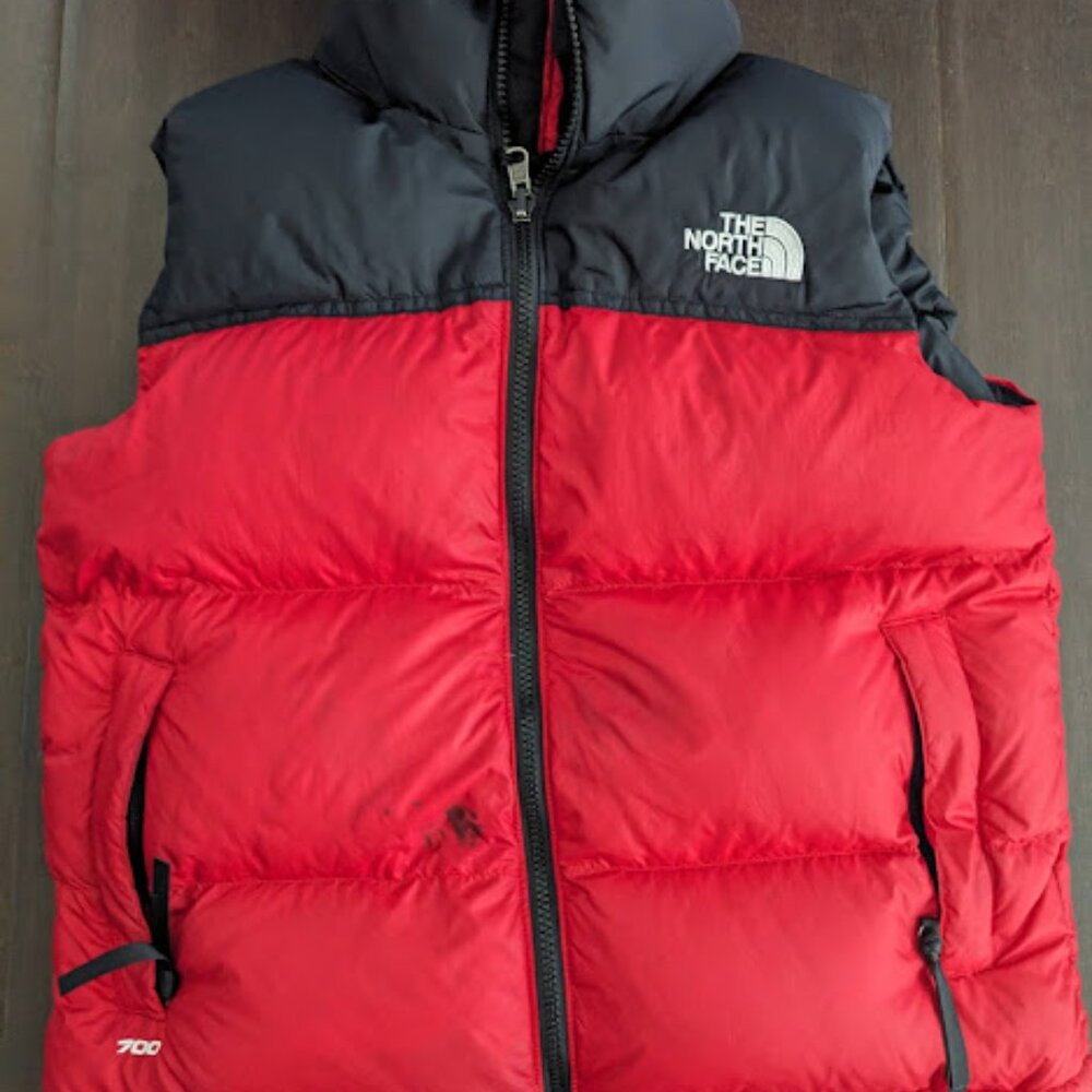 The North Face Red and Black Vest